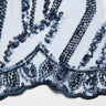 1 Yard Tulle Lace Fabric Embroidered with Sequins and Stylish Design, 52" Wide