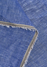 1 Yard Blue or Off White 2 Tone Melange Linen Fabric Lightweight Flat Weave 58 Inches Wide