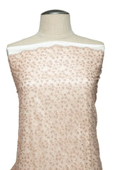 1 Yard Elegant Mesh Lace Fabric with Metallic Floral Embroidery, 52" Wide Exquisite Material for Dresses & Décor