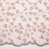 1 Yard Exquisite Mesh Lace Fabric with Metallic Embroidered Floral Pattern 52" Wide