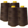 4 Pack of 6000 Yard Brown Spools Sewing Thread 24,000 Yards Total All Purpose