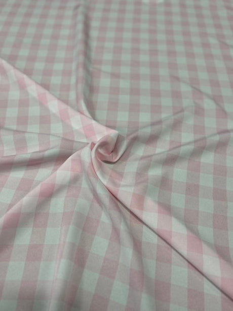 1 Yard Buffalo Check Polyester Poplin Fabric 60" Wide for Tablecloths, Drapes & Decor
