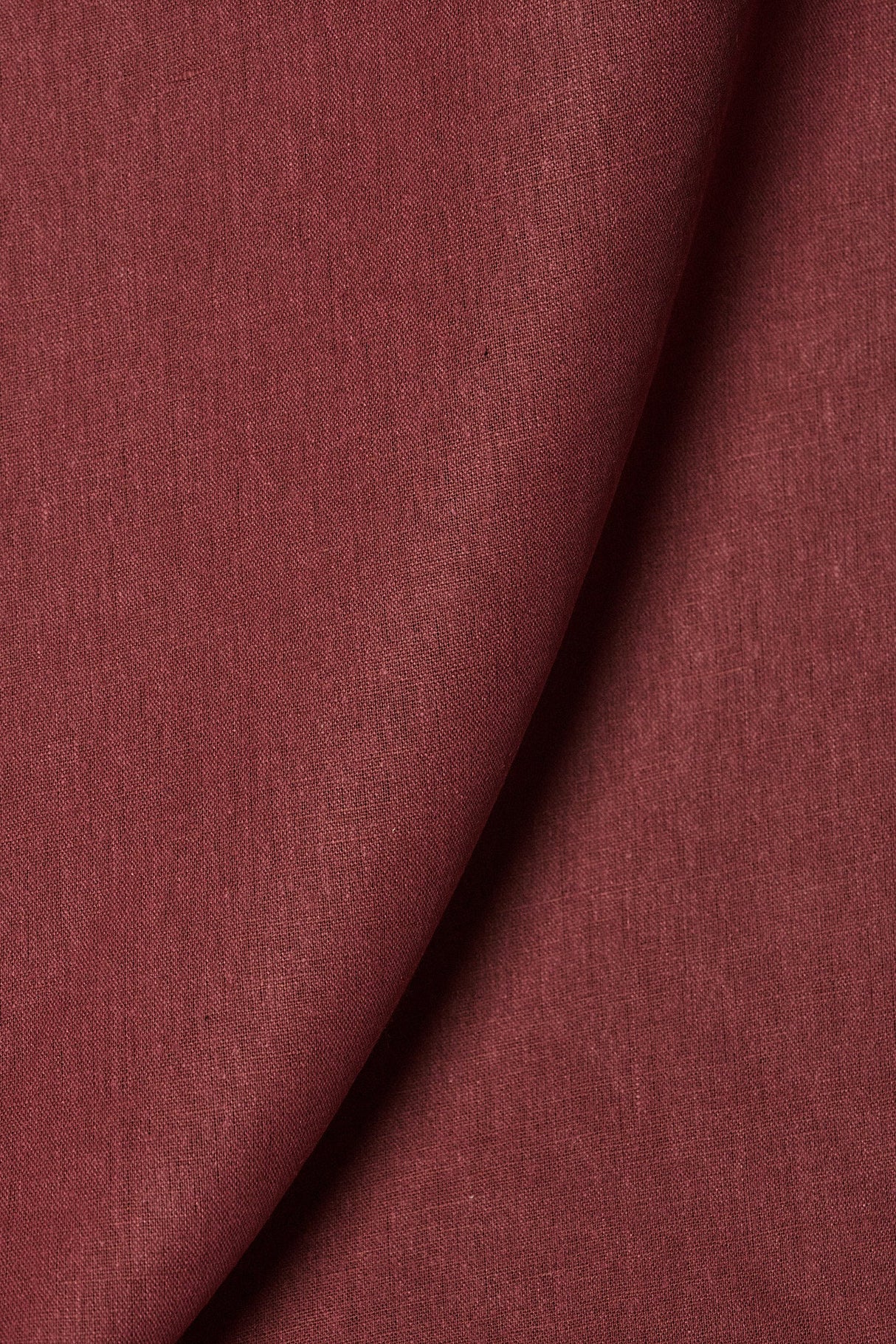 1 Yard Burgundy Linen Silk Fabric, Elegant Midweight Woven Material 54 Inches Wide