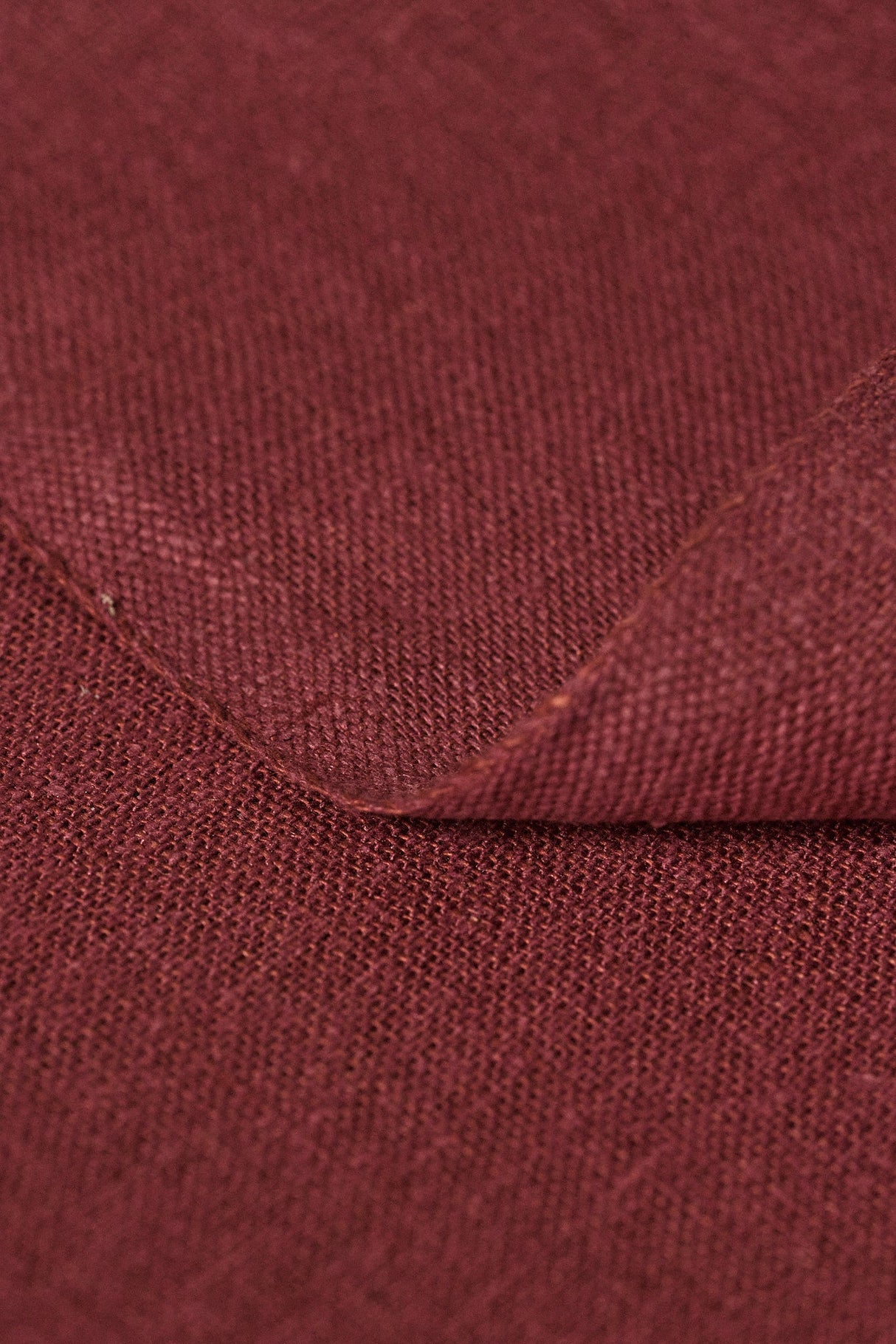 1 Yard Burgundy Linen Silk Fabric, Elegant Midweight Woven Material 54 Inches Wide