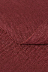 1 Yard Burgundy Linen Silk Fabric, Elegant Midweight Woven Material 54 Inches Wide
