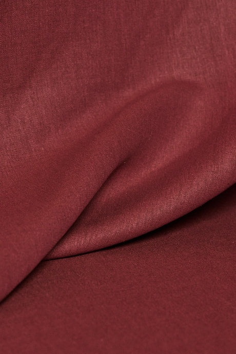1 Yard Burgundy Linen Silk Blend Fabric Soft Finish Woven Midweight 54" Width