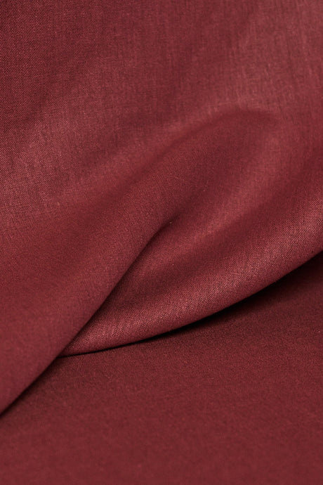 1 Yard Burgundy Linen Silk Fabric, Elegant Midweight Woven Material 54 Inches Wide