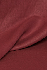 1 Yard Burgundy Linen Silk Blend Fabric, Woven Midweight Textile for Apparel & Decor 54" Wide