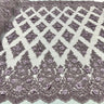 1 Yard Wine Beaded 3D Floral Lace Fabric Embroidered Polyester Net Mesh 51 Inch Width