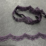 1 Yard Beaded & Corded Lace Trimming on Net Mesh | 1" Wide | Antique Silver | Elegant Embroidered Trim for Bridal, Formalwear & Costumes
