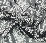 1 Yard Lightweight Black Chelsea Chiffon Fabric 58/60" Wide, Sheer Polyester Apparel Material