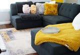 Soft Faux Fur Fabric Cozy Crystal Velvet Back for Throws, Bedspreads & QuiltF