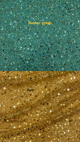 BPS Mesh Lace Polyester Fabric - Hunter Green Beads, Pearls, Sequins, 60" Width (1 Yard)