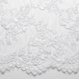 1 Yard Luxurious Corded Chantilly Lace Fabric with Floral Pattern 54" Wide