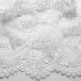 1 Yard Luxurious Corded Chantilly Lace Fabric with Floral Pattern 54" Wide