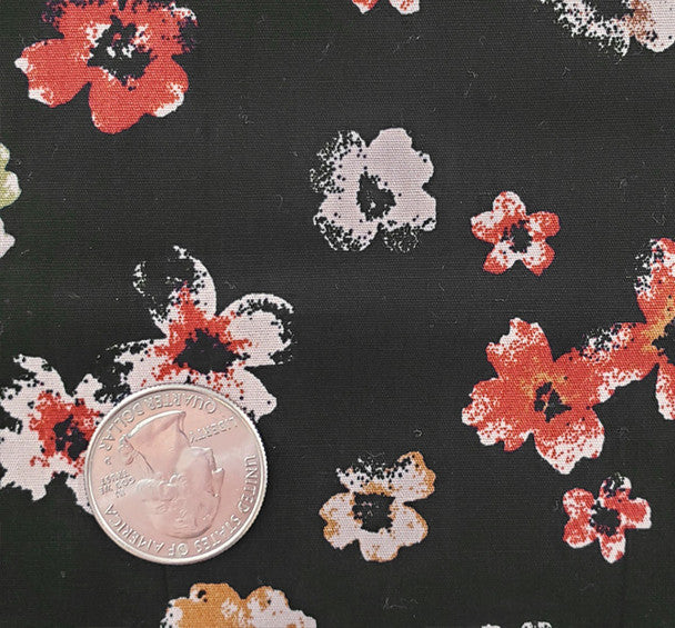 1 Yard Cotton Poplin Solid Black Fabric Medium Weight 58/60" Width Apparel Sewing