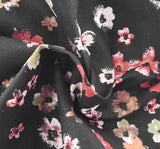 1 Yard Cotton Poplin Fabric Black Smooth Medium Weight Material for Apparel and Uniforms 58/60 Inches Width
