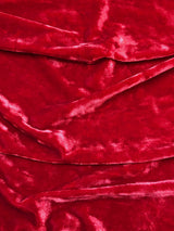 Polyester Crushed Shiny Velvet Fabric - Dusty Rose, Royal, Charcoal, Hunter Green, Brown, Red, Burgundy, Wine, 58-60" Width