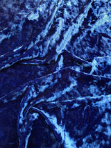 Polyester Crushed Shiny Velvet Fabric - Dusty Rose, Royal, Charcoal, Hunter Green, Brown, Red, Burgundy, Wine, 58-60" Width