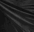 CVC Velour Cotton Polyester Fabric - Solid Black, 58/60" Width (1 Yard)