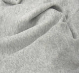 CVC Velour Cotton Polyester Fabric - Solid Heather Gray, 58/60" Width (1 Yard)