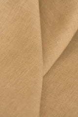 1 Yard Camel Stone Washed Pure Linen Fabric Midweight Solid 54 Inches Wide