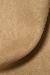 1 Yard Camel Stone Washed Pure Linen Fabric Midweight Solid 54 Inches Wide