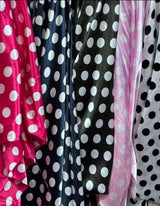 1 Yard One-Inch Polka Dot Charmeuse Satin Fabric for Apparel & Crafts 58/60" Width