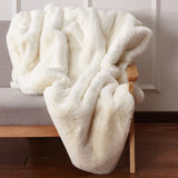 Soft Faux Fur Fabric Cozy Chinchilla Look for Blankets & Throws