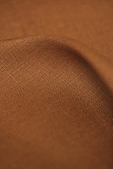 1 Yard Solid Cinammon Pure Linen Canvas Fabric 10.5 oz Softened 58 Inches Wide