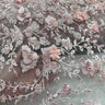 1 Yard Beaded 3D Floral Lace Fabric – 51" Wide Embroidered Bridal, Quinceañera & Evening Dress Lace