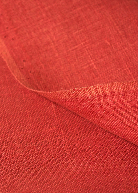 1 Yard Pure Linen Fabric Coral Midweight Solid 7.5 oz 58 Inches Wide