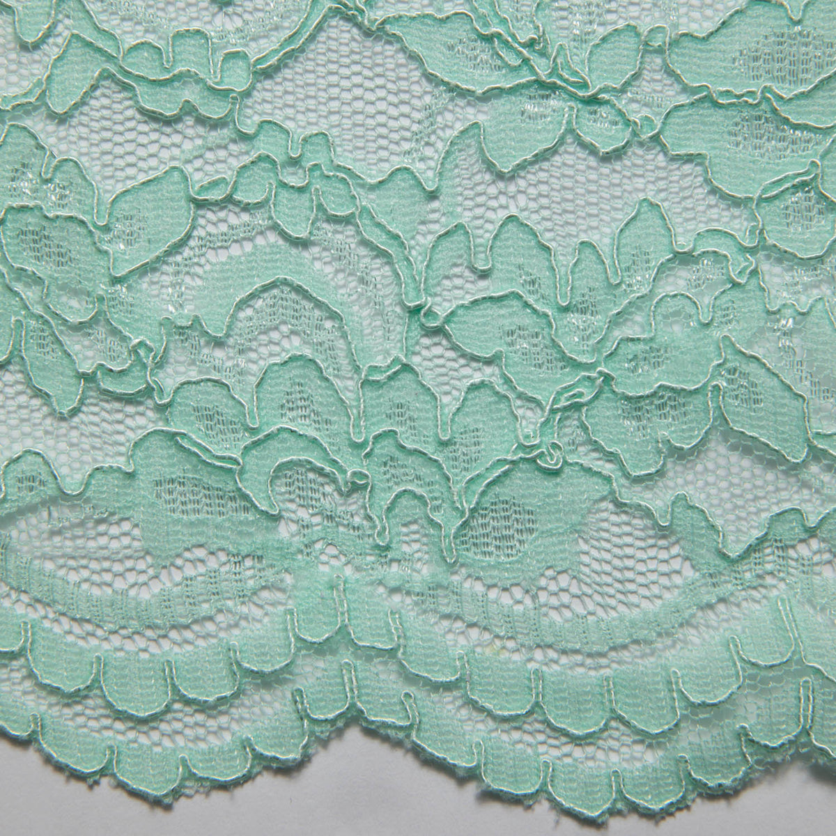 1 Yard Corded Raschel Lace Fabric with Elegant Floral Pattern, 52/54" Wide