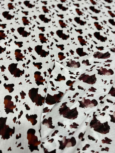 1 Yard Cow Print Poly Cotton Fabric Durable Lightweight Apparel Material width