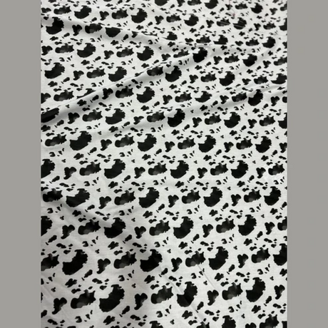 Black Cow Print Poly Cotton Fabric 58 Inch Wide Durable Yard