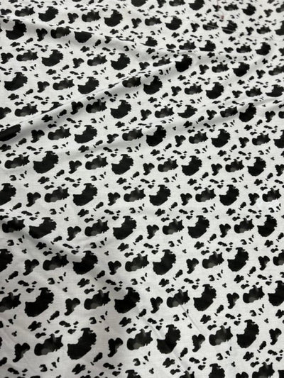 1 Yard Cow Print Poly Cotton Fabric Durable Lightweight Apparel Material width