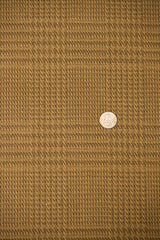 1 Yard Mocha Pure Linen 2-Tone Houndstooth LargeCheck Fabric Heavyweight 60 Inch Width