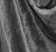 Crushed Panne Velour Polyester Fabric - Dark Grey, 58/60" Width