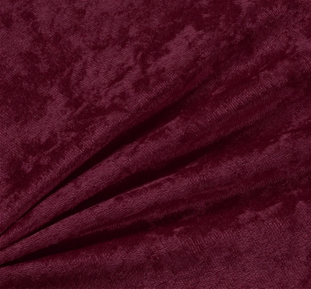 1 Yard Eggplant Crushed Panne Velour Fabric – 58/60" Wide, 100% Polyester Apparel & Craft Projects