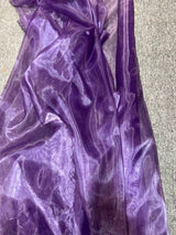 1 Yard Crinkle Barbie Organza Fabric Two Tone Sheer Polyester for Decor Events & Crafts