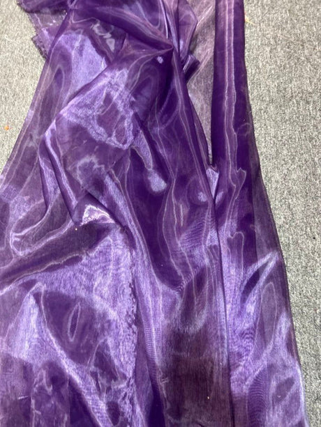1 Yard Crinkle Barbie Organza Fabric Two Tone Sheer Polyester for Decor Events & Crafts