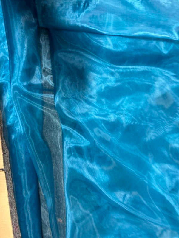 1 Yard Crinkle Barbie Organza Fabric Two Tone Sheer Polyester for Event & Home Decor