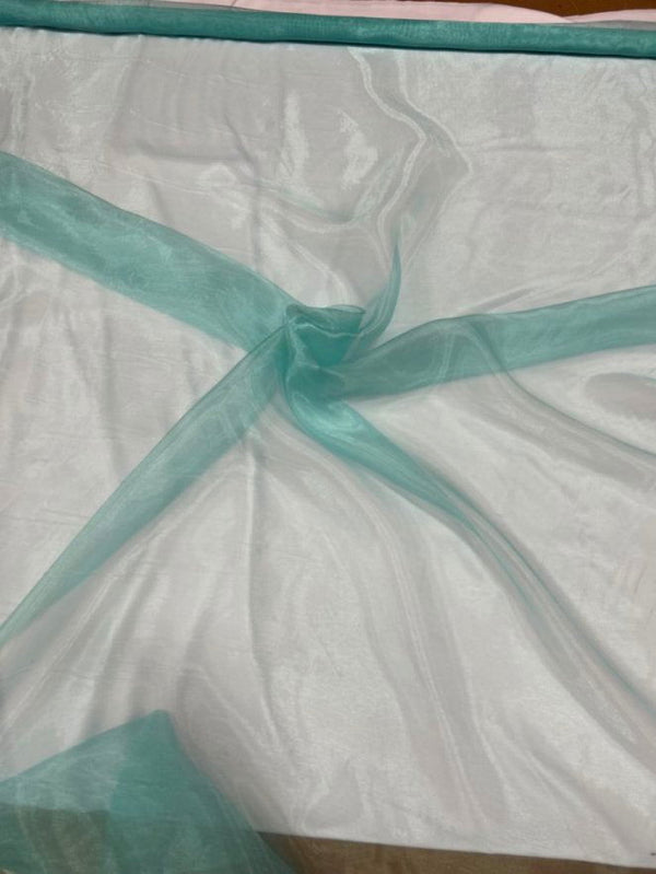 1 Yard Sheer Organza Fabric Crisp Lightweight Elegant Material for Decor Fashion Crafts