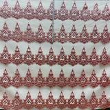 1 Yard 55" Wide Glitter Mesh Fabric Lace Elegant Polyester for Quinceanera & Formal Wear