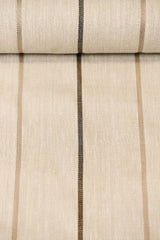1 Yard Linen Novelty Herringbone Yarn Dyed Stripe Fabric Cocoa Color 54" Width