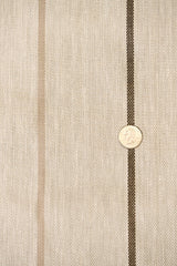 1 Yard Cocoa Linen Herringbone Stripe Natural Apparel Sewing Fabric 54" Width