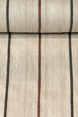 1 Yard Linen Novelty Herringbone Yarn Dyed Stripe Fabric Copper Color 54" Width