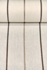 1 Yard Linen Novelty Herringbone Yarn Dyed Stripe Fabric Softened Color 54" Width