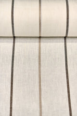1 Yard Warm Latte Herringbone Stripe Linen Durable Craft Fabric 54" Width