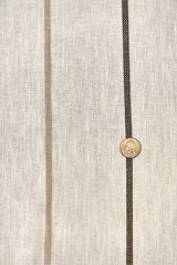 1 Yard Warm Latte Herringbone Stripe Linen Durable Craft Fabric 54" Width